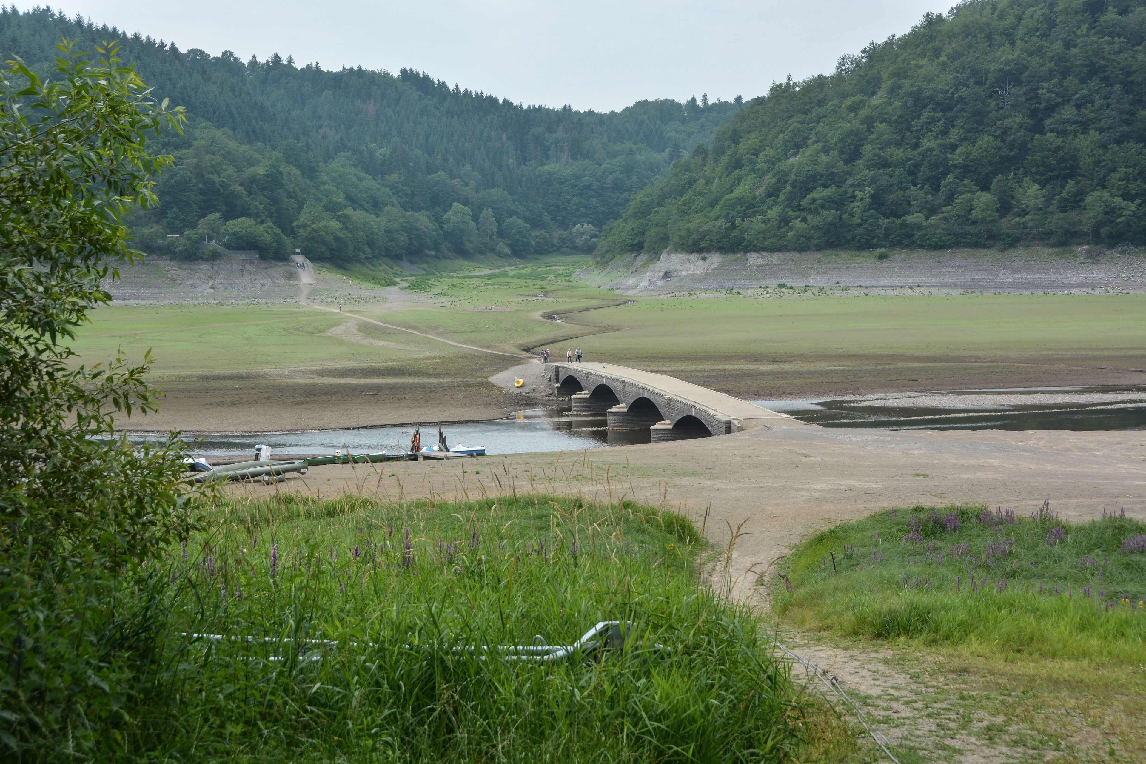 Bridge of Asel, inside Eder Lake, visible only in Summer at low water level.