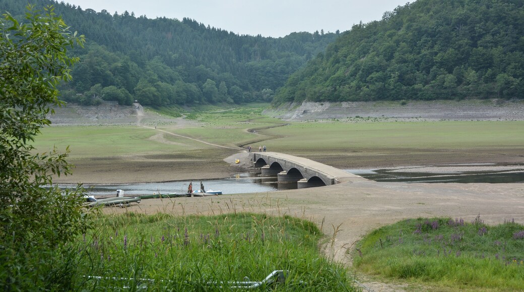 Bridge of Asel, inside Eder Lake, visible only in Summer at low water level.