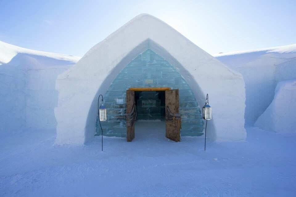 Hotel de Glace (Ice Hotel) entrance