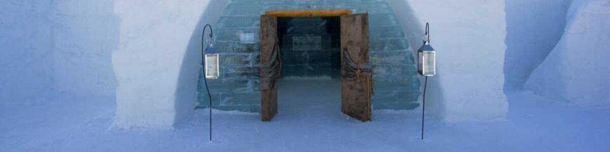 Hotel de Glace (Ice Hotel) entrance