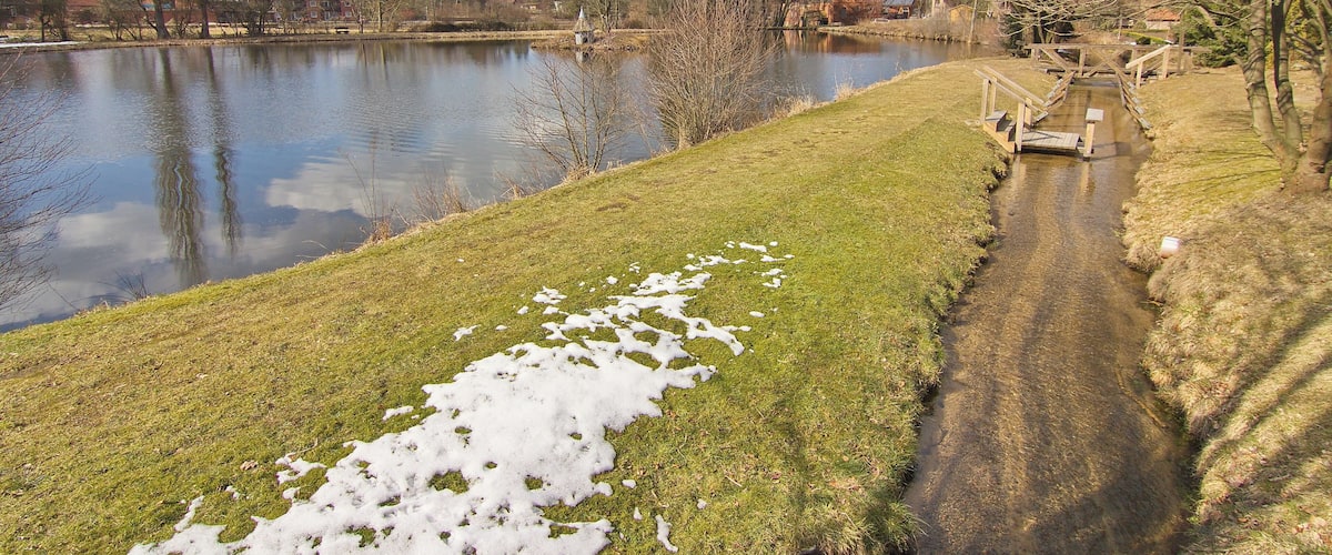 Ortsblick in Hösseringen (Suderburg), Niedersachsen, Deutschland