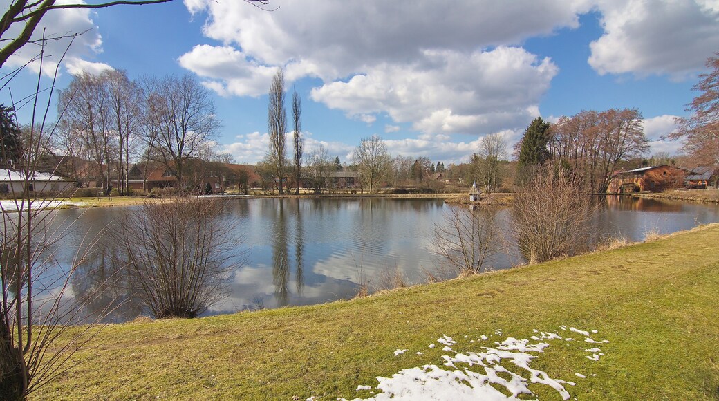 Ortsblick in Hösseringen (Suderburg), Niedersachsen, Deutschland