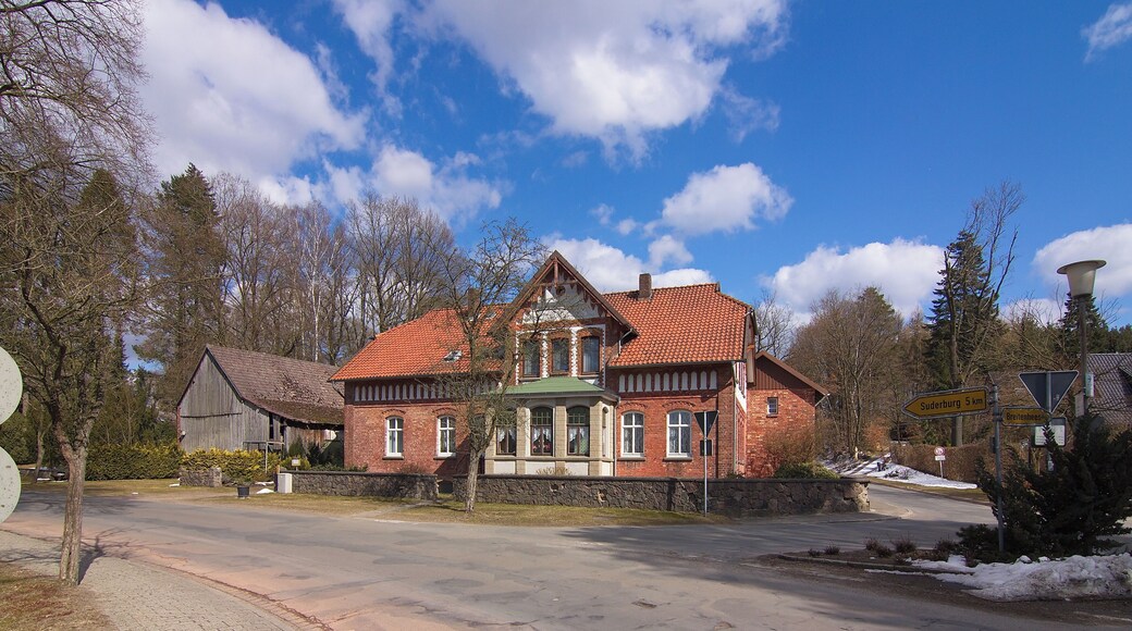 Ortsblick in Hösseringen (Suderburg), Niedersachsen, Deutschland