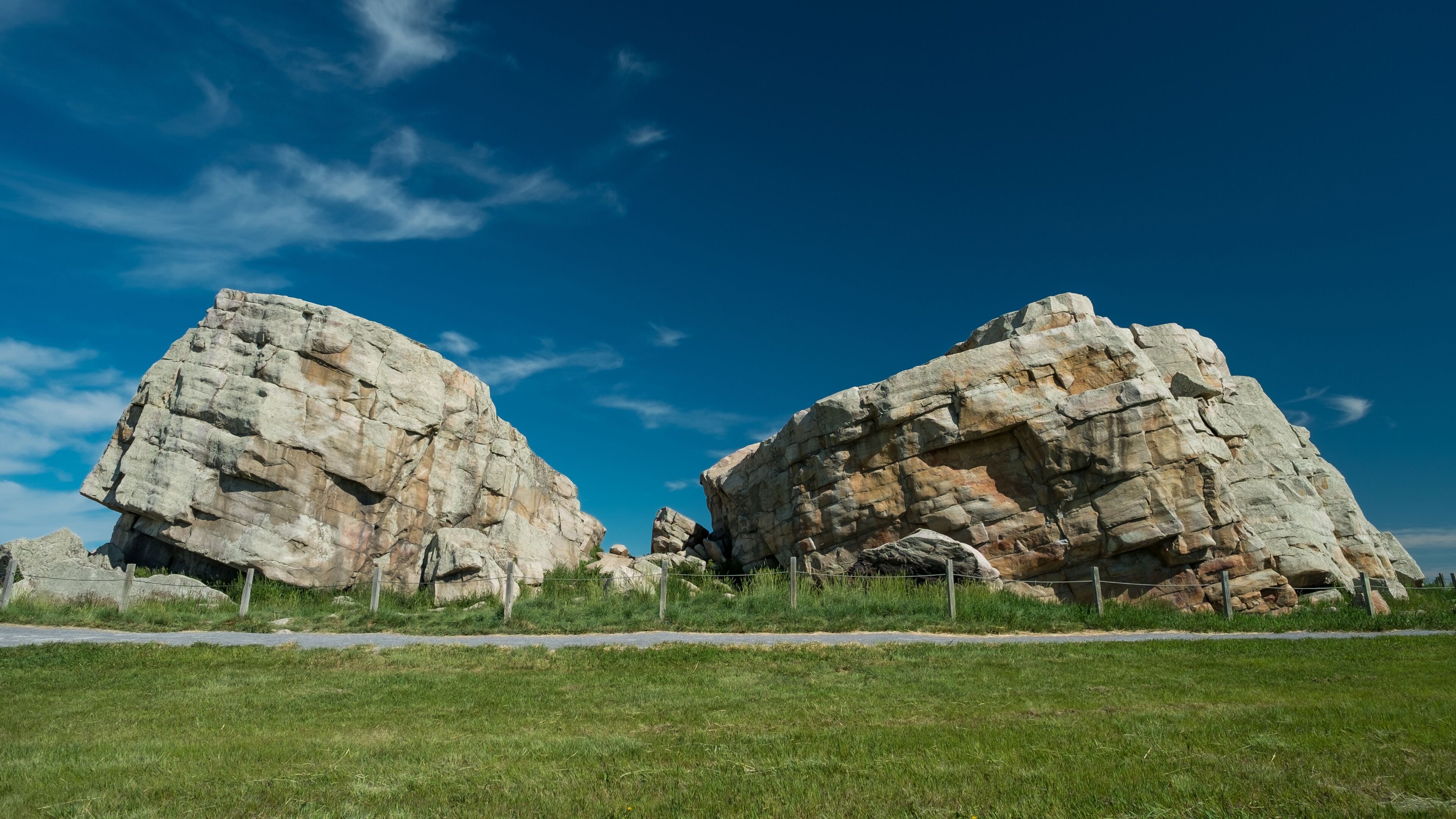 Big Rock (aka Okotoks Erratic or, by the Blackfoot Indians, as Okotok) is a 16,500-tonne (18,200-ton) boulder that is about the size of a two-story house and lies to the south and west of Okotoks, AB.