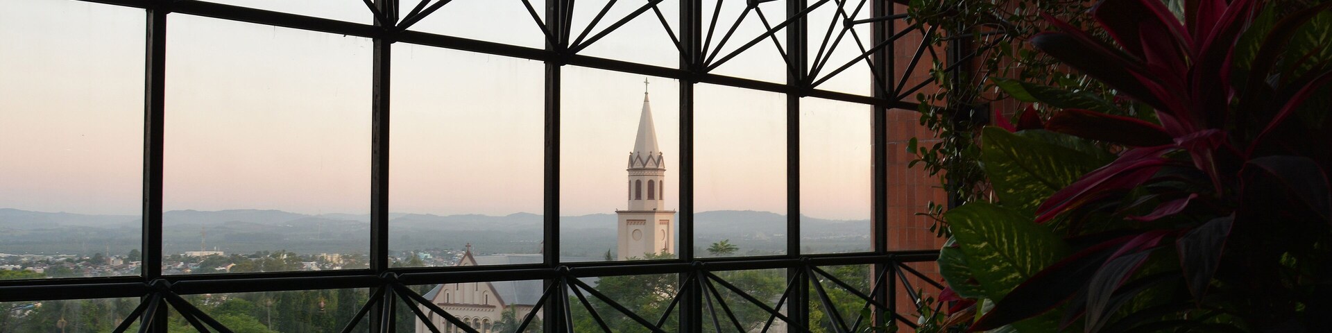 Novo Hamburgo, Rio Grande do Sul, Brazil: 21 .11 .2019: view of the city Novo Hamburgo from totel swan