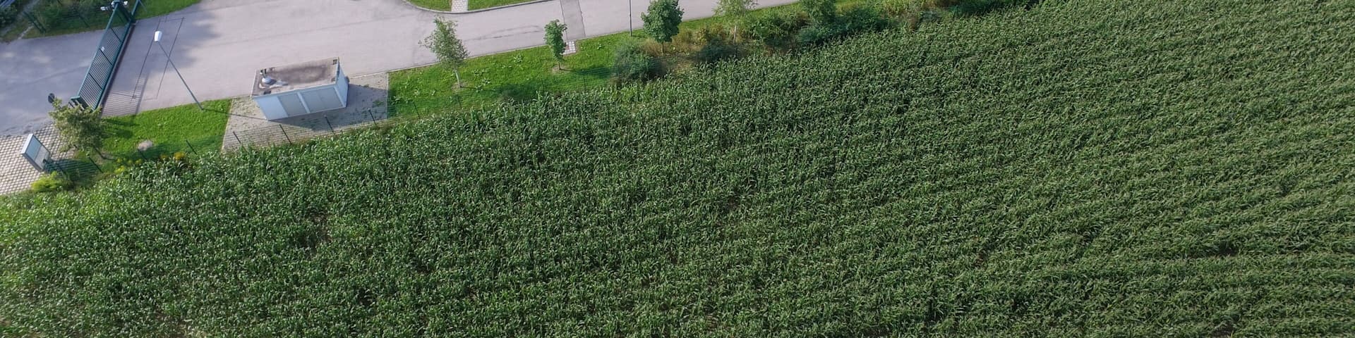 Geothermie Heizwerk Garching, aerial view