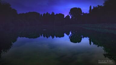 Small lake in Werne, Germany at night!