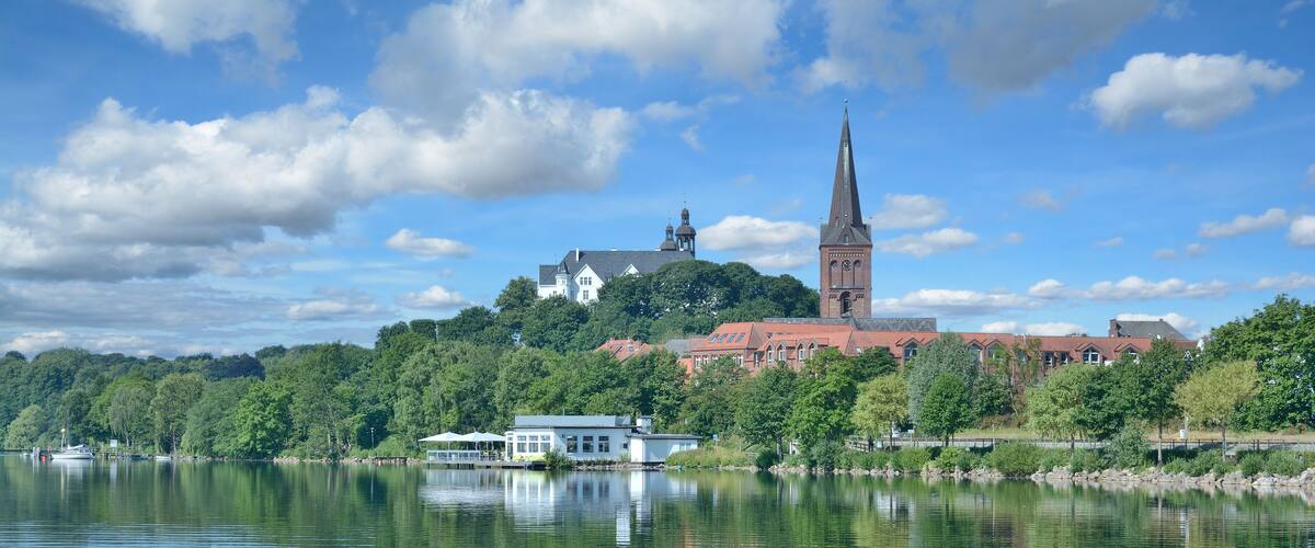 Panorama von Plön in der Holsteinischen Schweiz,Schleswig Holstein,Deutschland