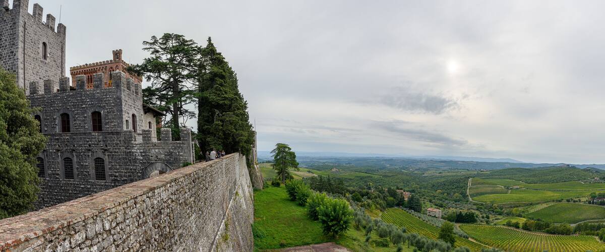 View over the hills from the Brolio Castle