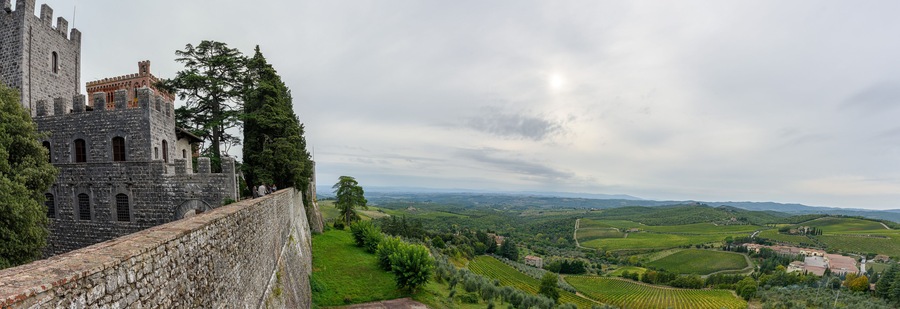 View over the hills from the Brolio Castle