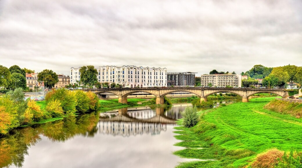 View of the Adour River in Dax - France, Landes