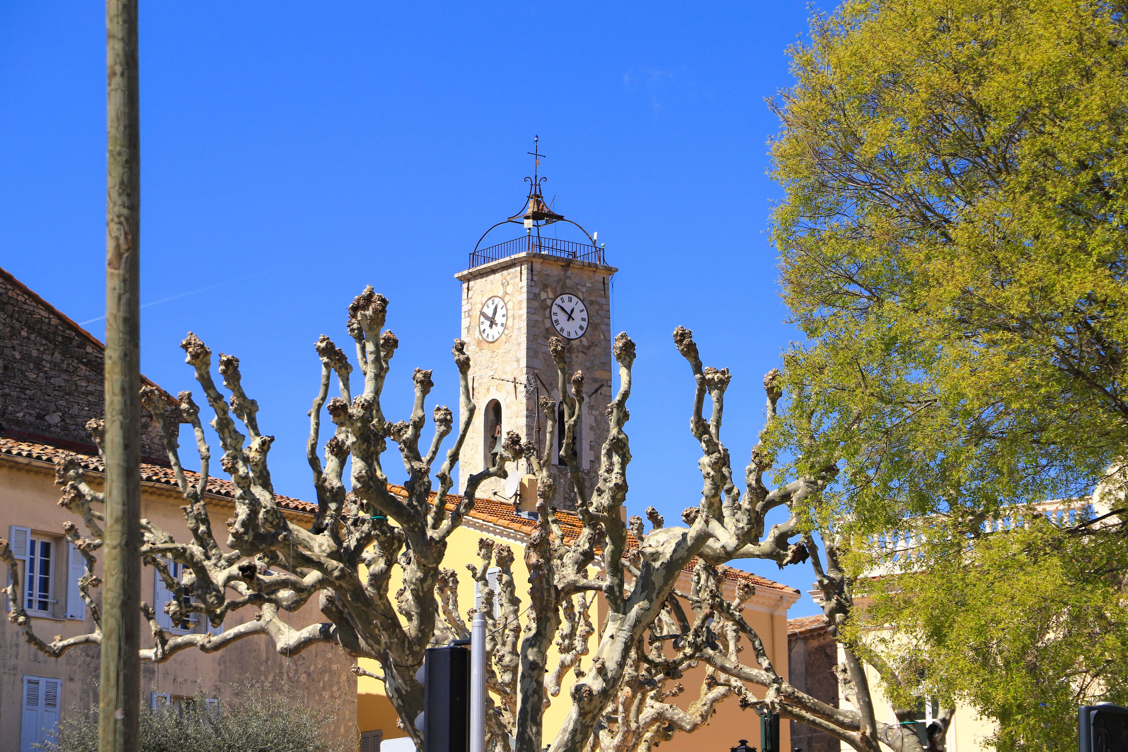 The church from the medieval village Mouans-Sartoux near french riviera - France