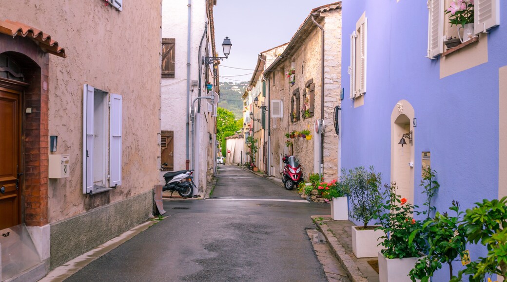 Mouans-Sartoux , France, June 6th , 2016. Typical street in the french city of Mouans-Sartoux