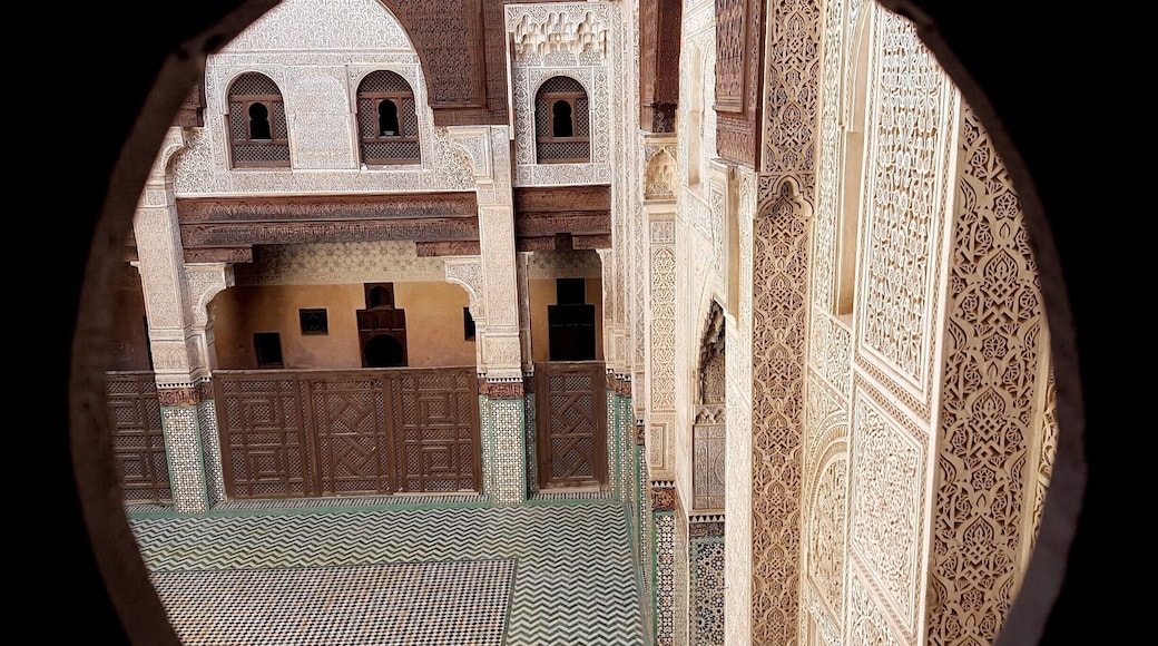 An old madrasa in the center of the medina, with a courtyard full of detailed carvings, beautiful mosaics and great views from the rooftop.
#meknes #morocco