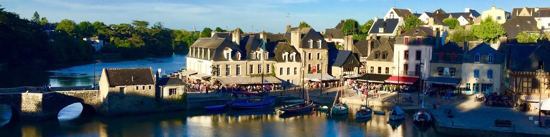 Looking down on Le Goustan from the ramparts