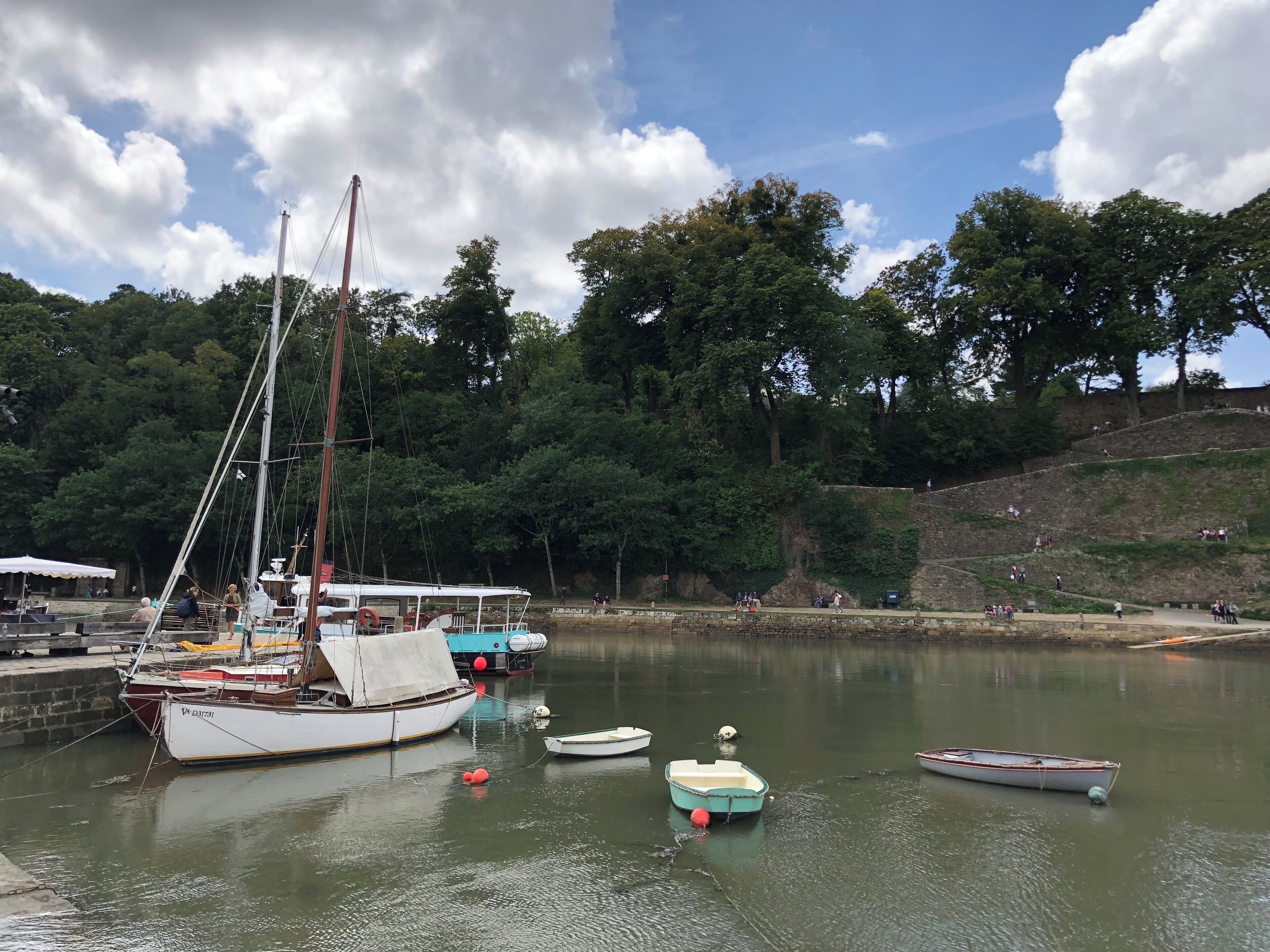 Looking away from the harbour at Port de St Goustan