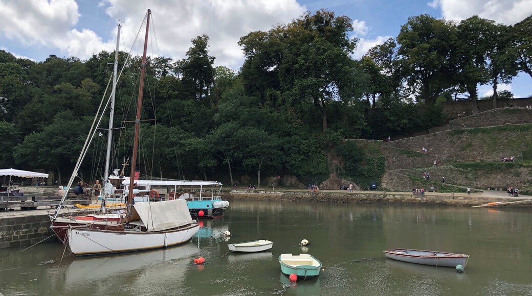 Looking away from the harbour at Port de St Goustan