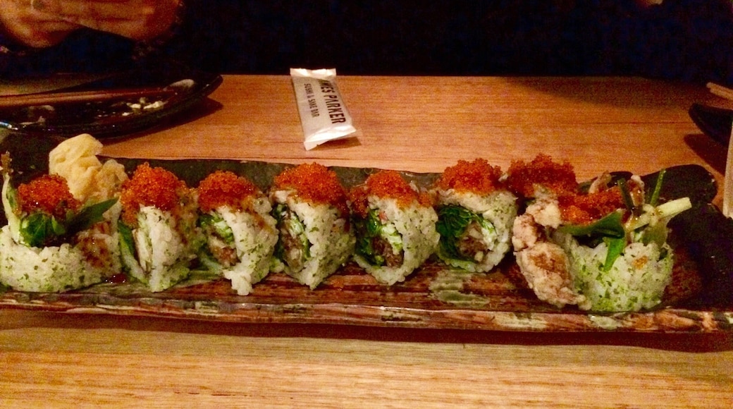 Soft shell crab sushi at James Parker
