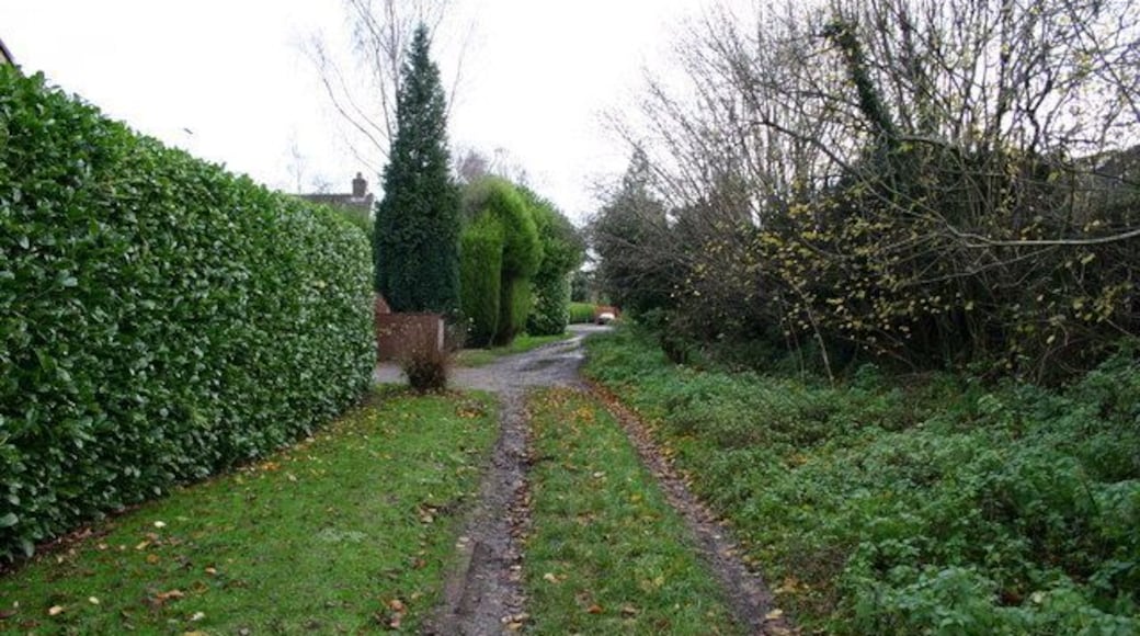 Highlows Lane, Yarnfield This is Highlows Lane at the start (or end) of a public footpath to and from Swynnerton looking towards Yarnfield.