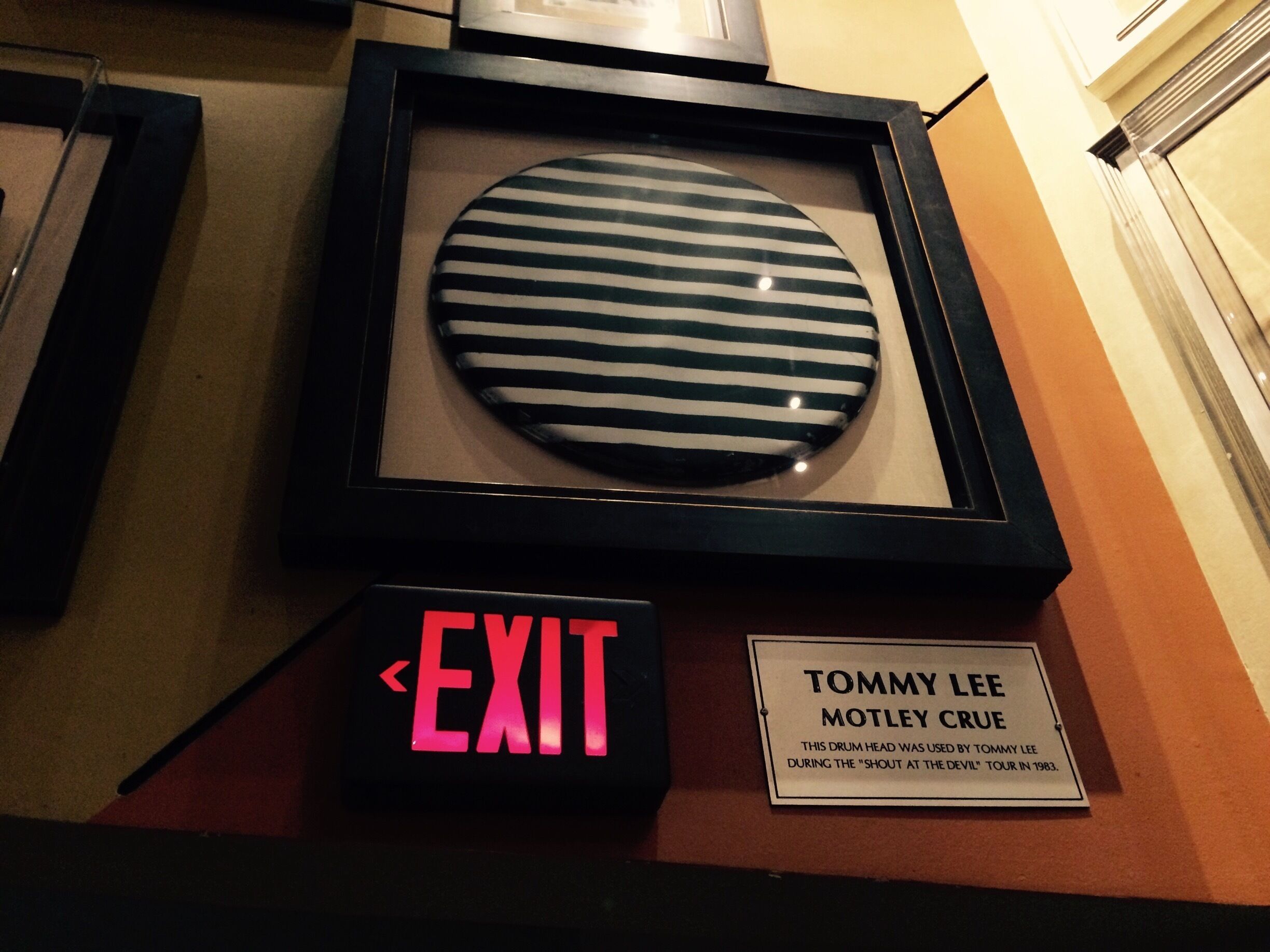 Bass drum head of Tommy Lee from Motley Crüe 1983 Shout at the Devil tour 😜