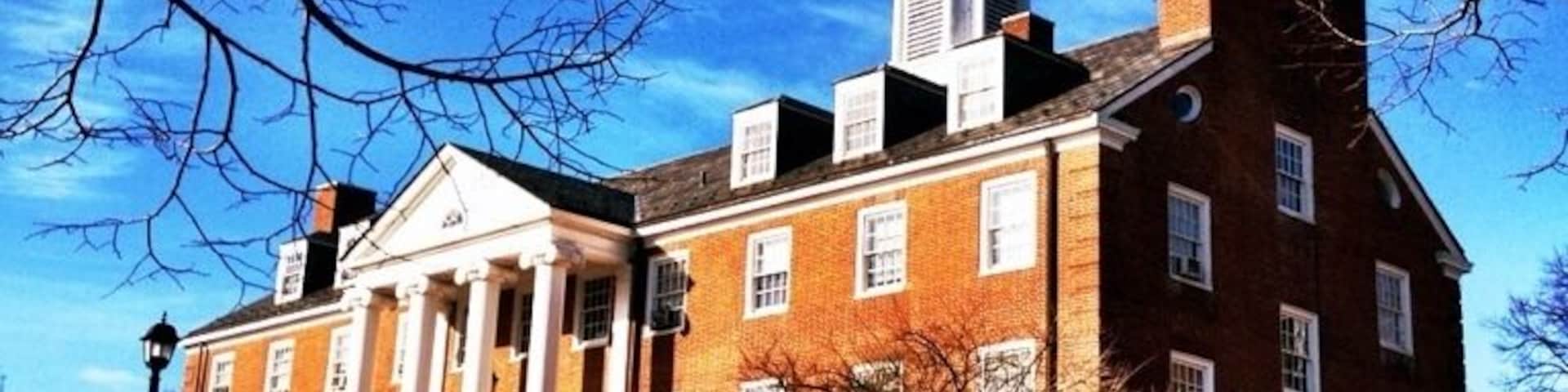 The main administrative building of Westminster Choir College.