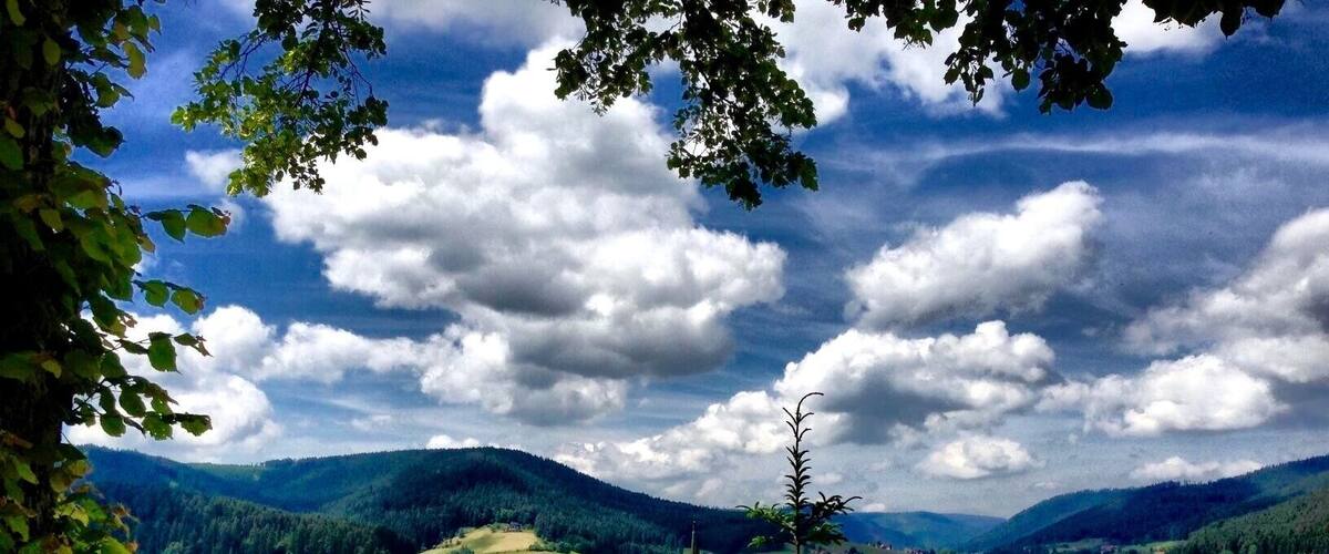 Beautiful view over Baiersbronn in the Black Forest in Germany.