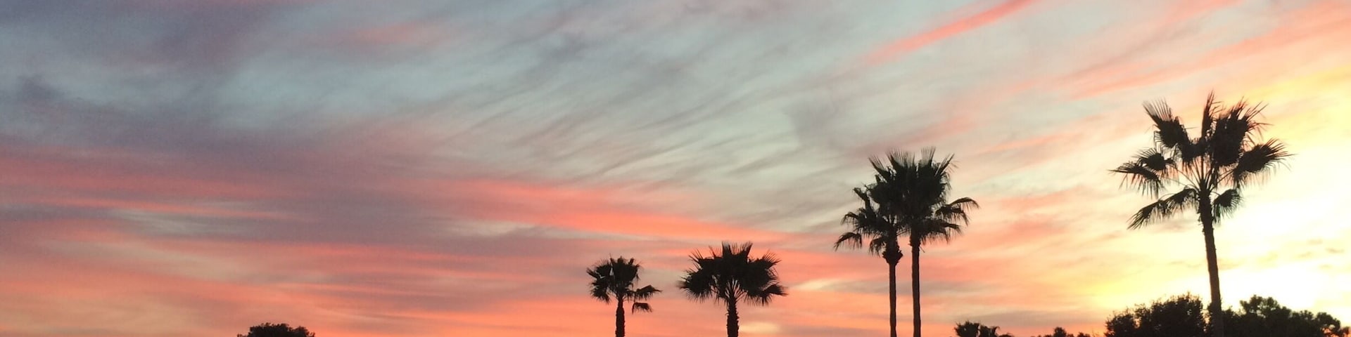 Beautiful sunset at the course