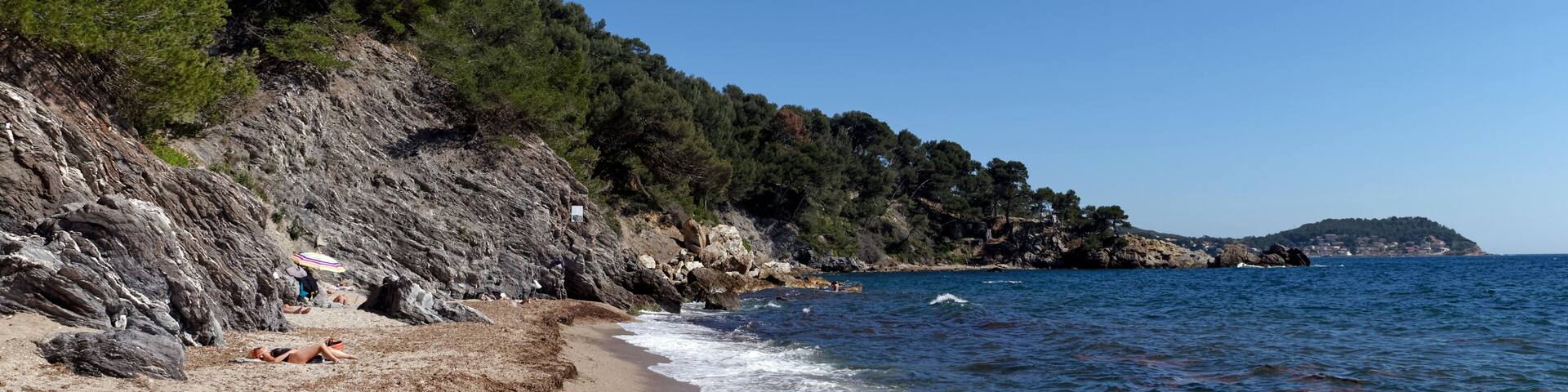 Beach in le Pradet coast