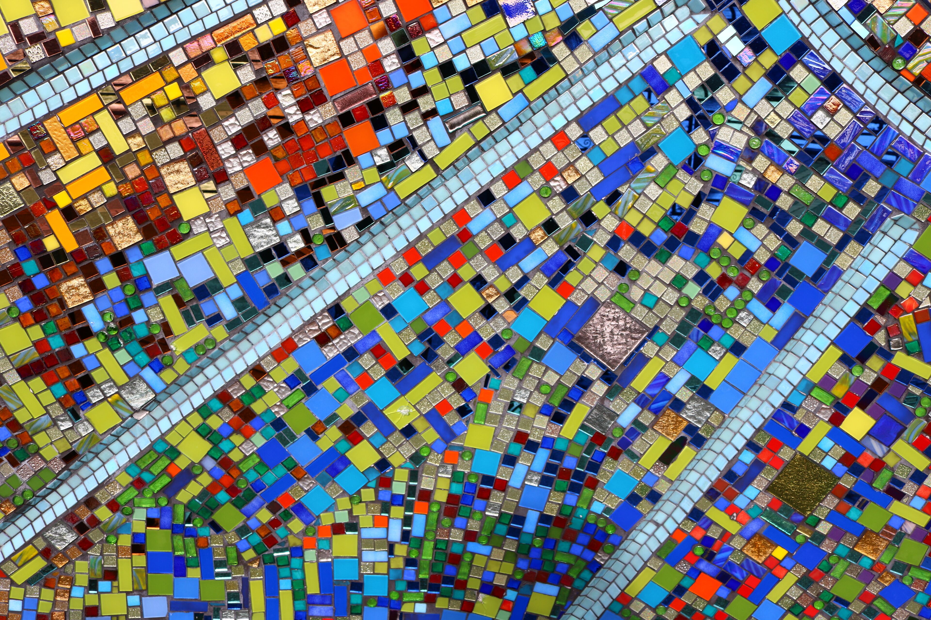 Mosaics in downtown Binghamton, Court Street. 