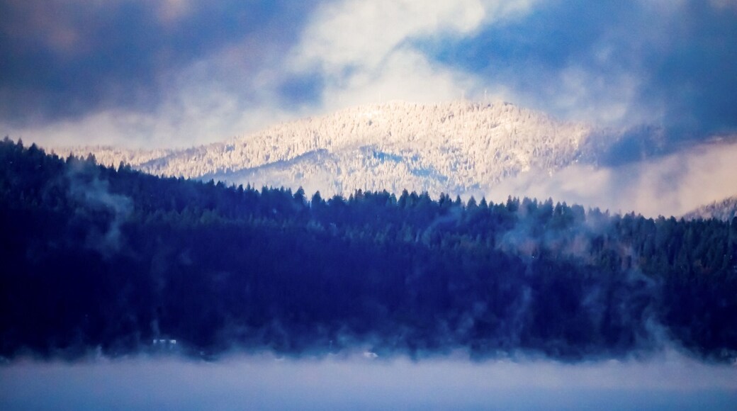 Cold north Idaho morning looking over the lake.