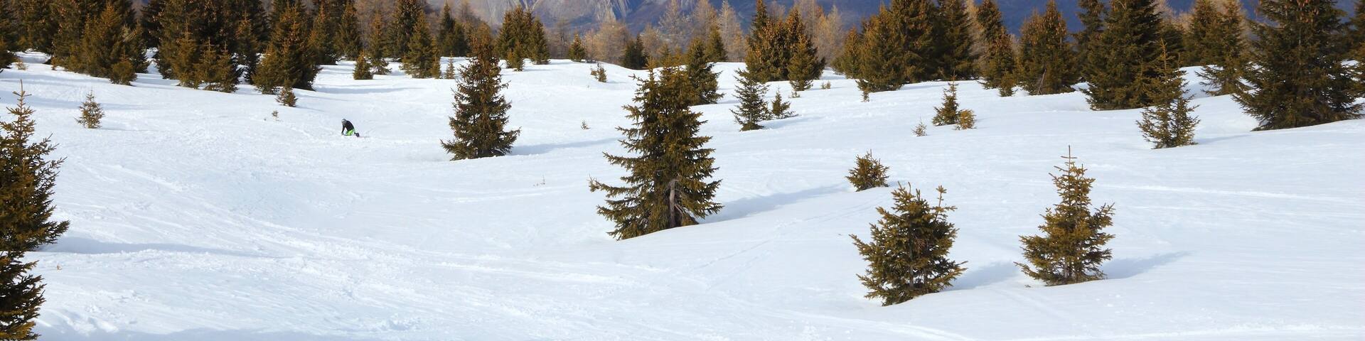 French Alps winter snow - Valloire ski resort in Europe., Shutterstock ID 377449252, Purchase Order: -