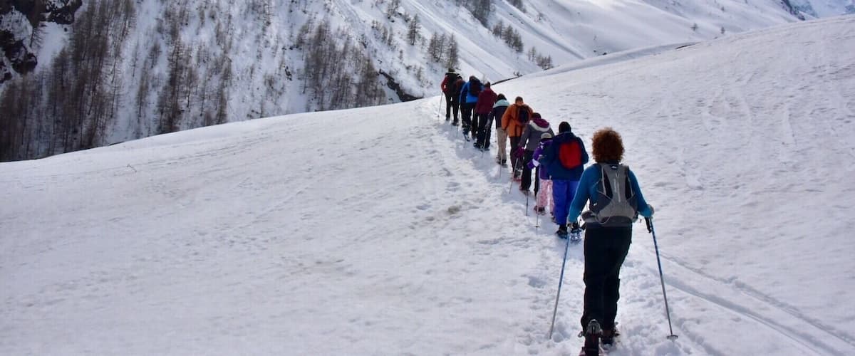 Snowshoe hike in Valloire with ESF ( école de ski française)
