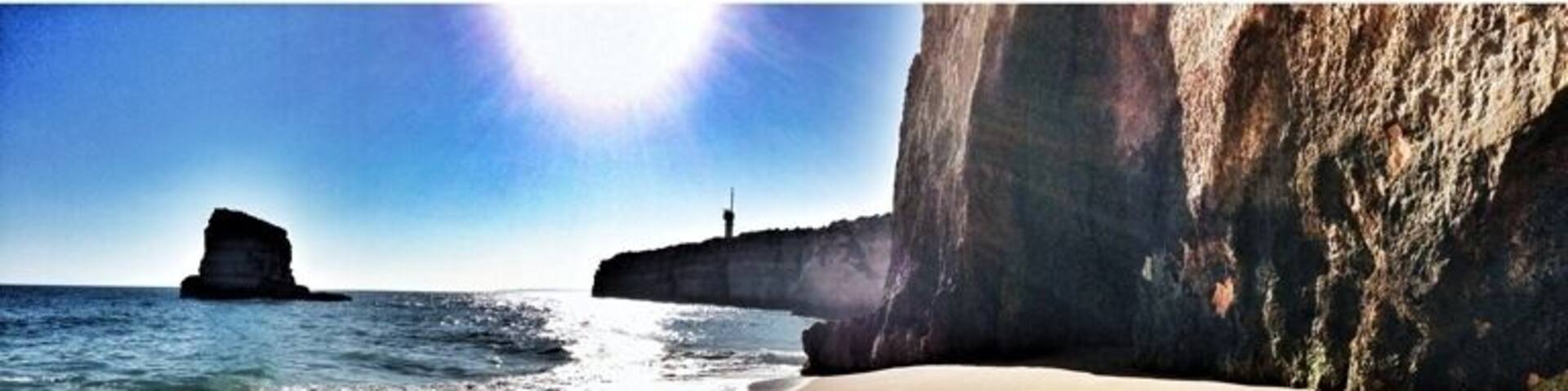 Beautiful beach between Carvoeiro and Ferragudo