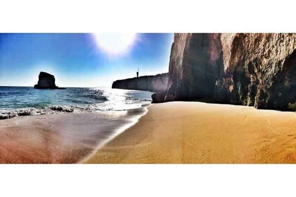 Beautiful beach between Carvoeiro and Ferragudo