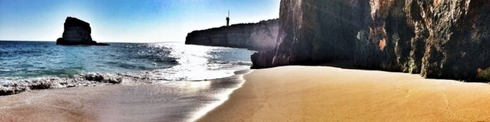 Beautiful beach between Carvoeiro and Ferragudo
