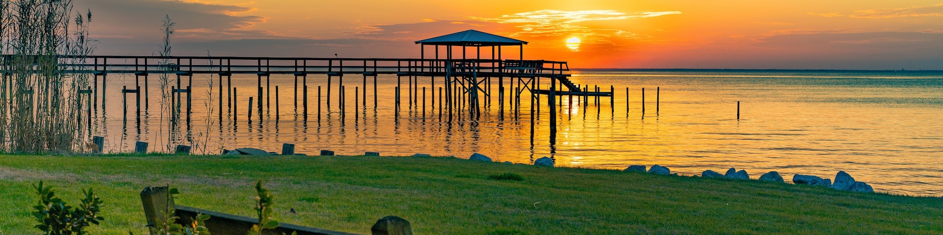 A Sunset View at Fairhope, Alabama Pier