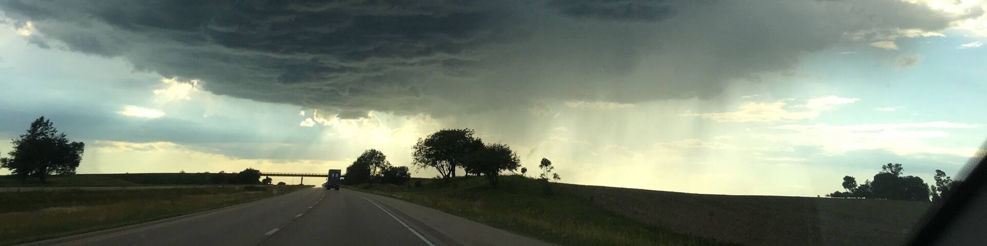 Driving through Iowa and had to stop for this amazing cloud show.
