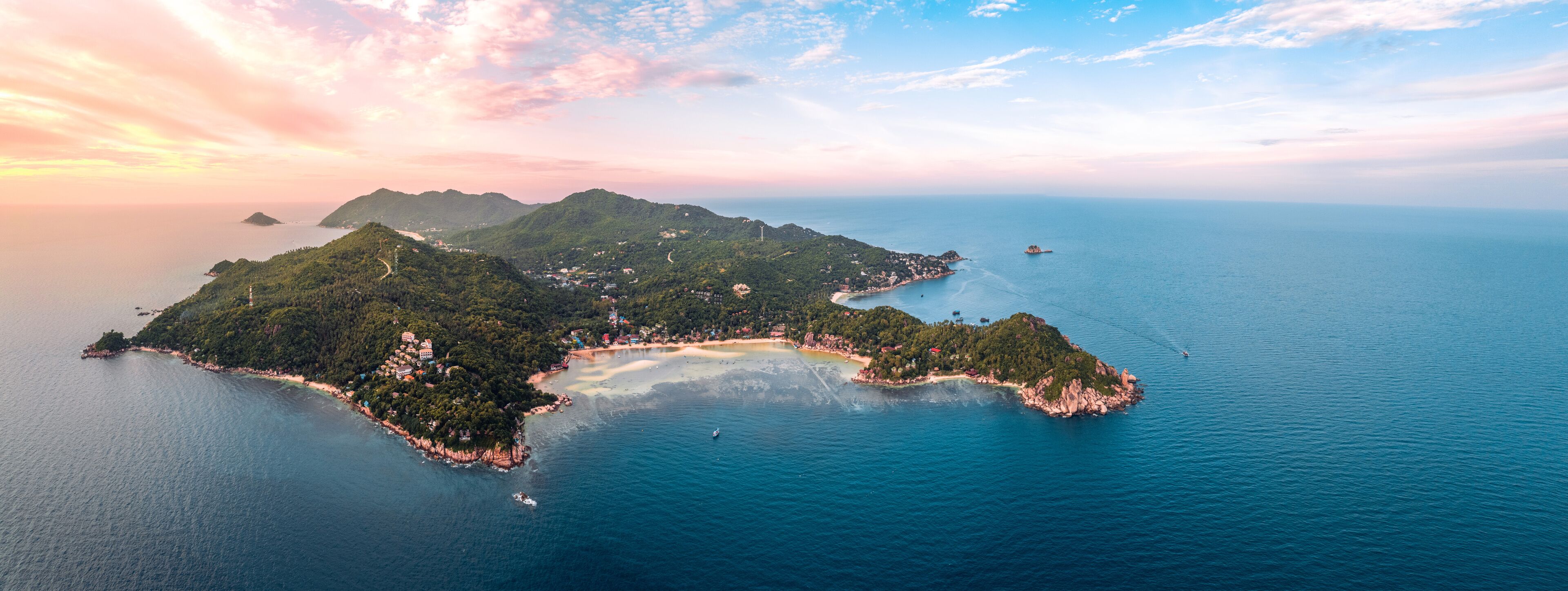 Koh Tao in Thailand,Evening tropical island scenery