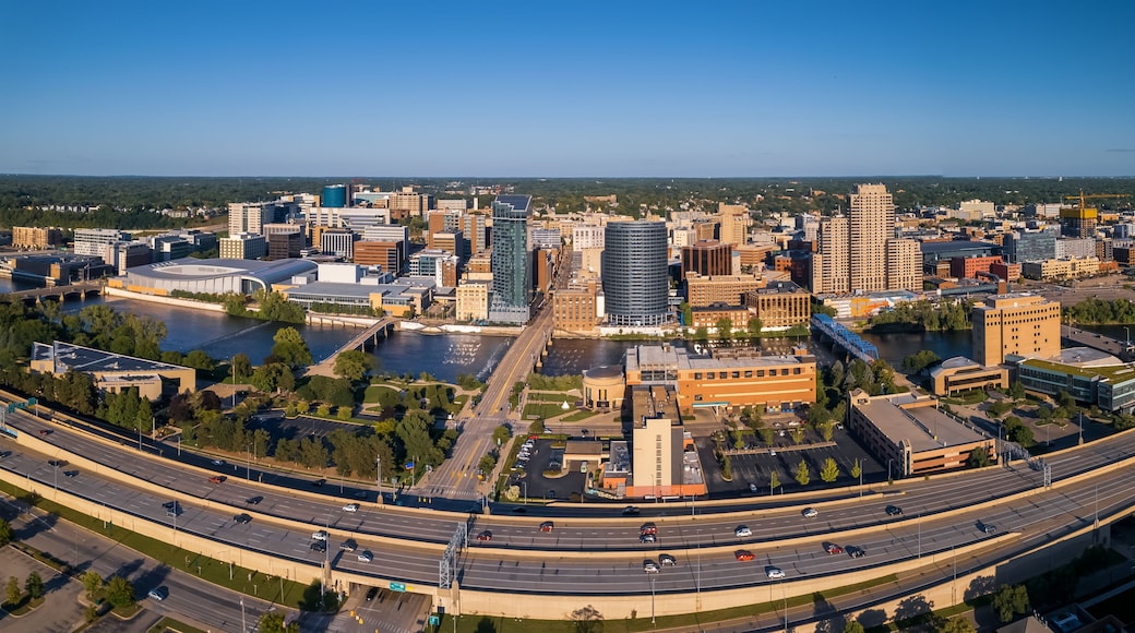 Downtown Grand Rapids is second largest metropolitan area in entire Michigan state.
