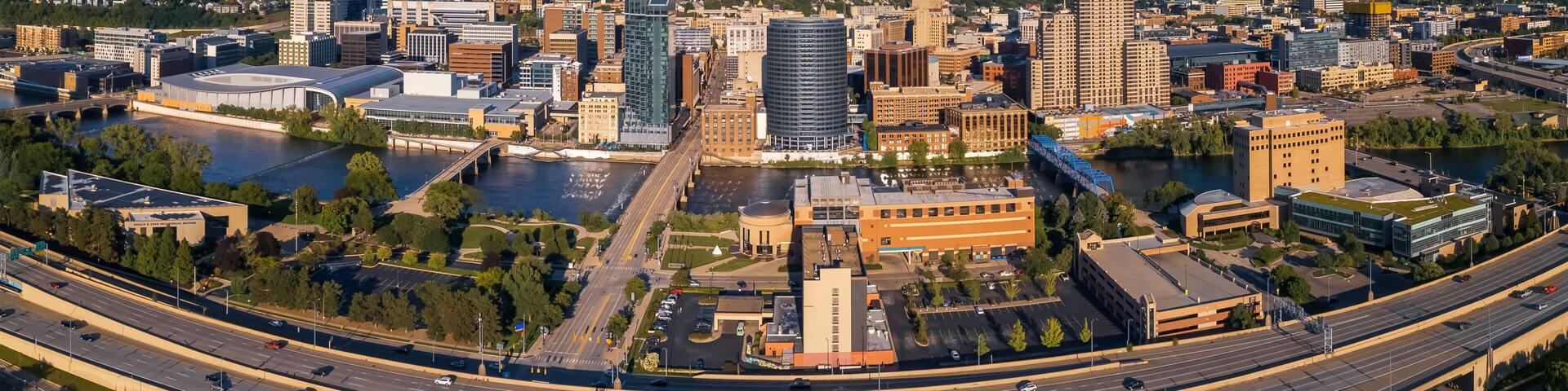 Downtown Grand Rapids is second largest metropolitan area in entire Michigan state.