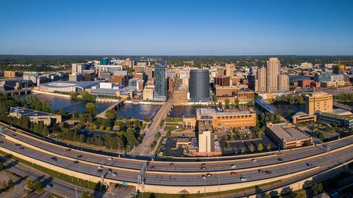 Downtown Grand Rapids is second largest metropolitan area in entire Michigan state.