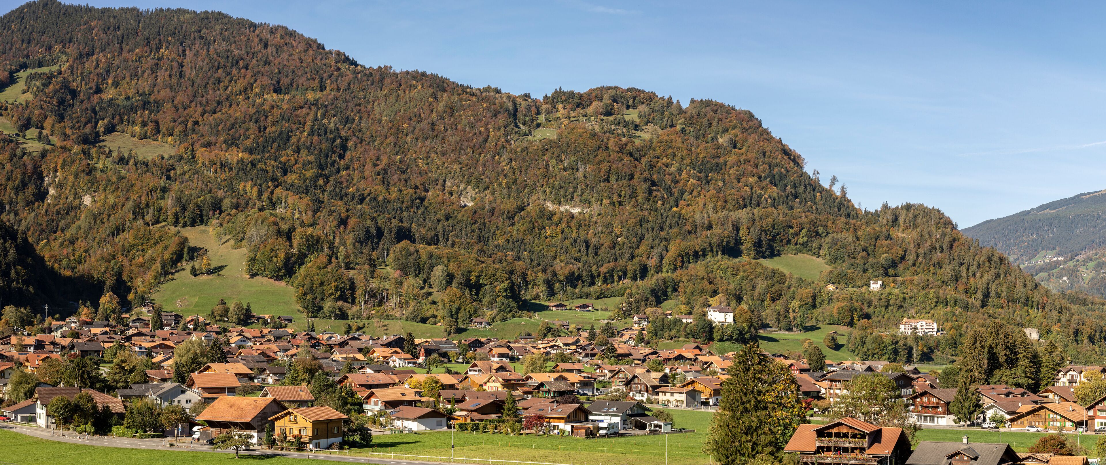Panorama von Wilderswil in der Schweiz