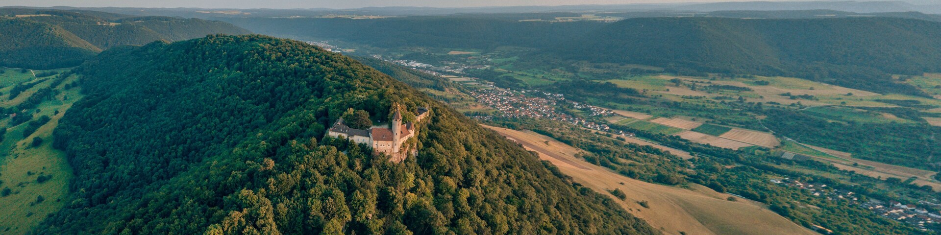 a fairytale castle in europe - panorama
