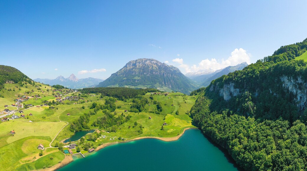 Village Seelisberg. Brandegg mountain (1108 m). Switzerland