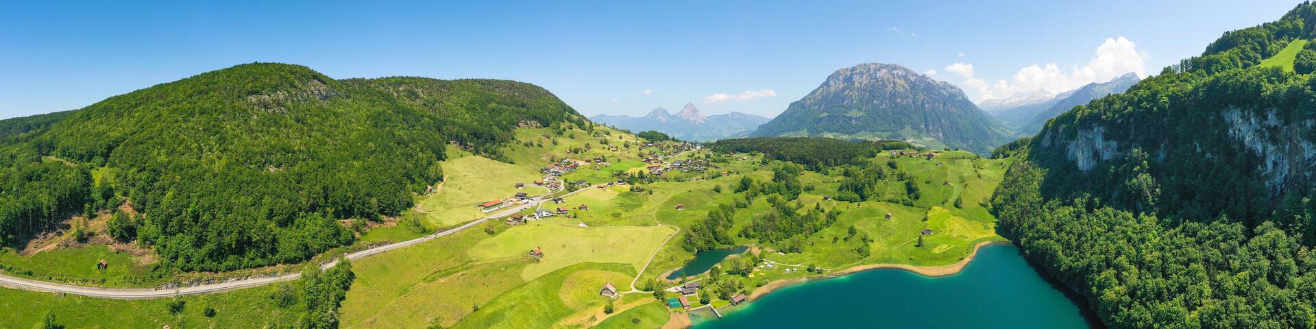 Village Seelisberg. Brandegg mountain (1108 m). Switzerland