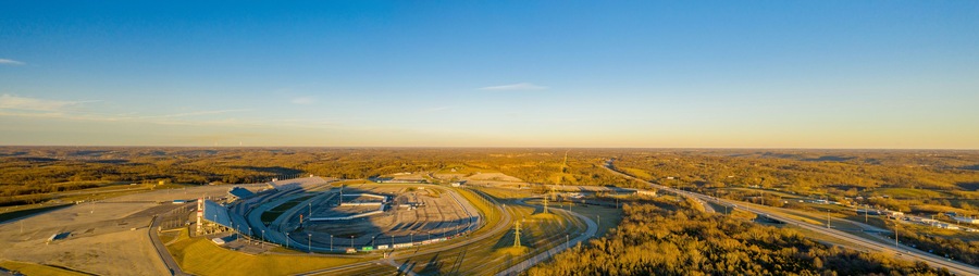 Kentucky Speedway aerial wide angle panoramic photo