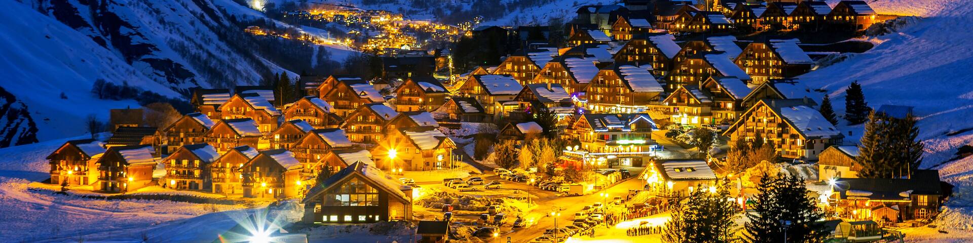 View of Saint Jean d'Arves by night