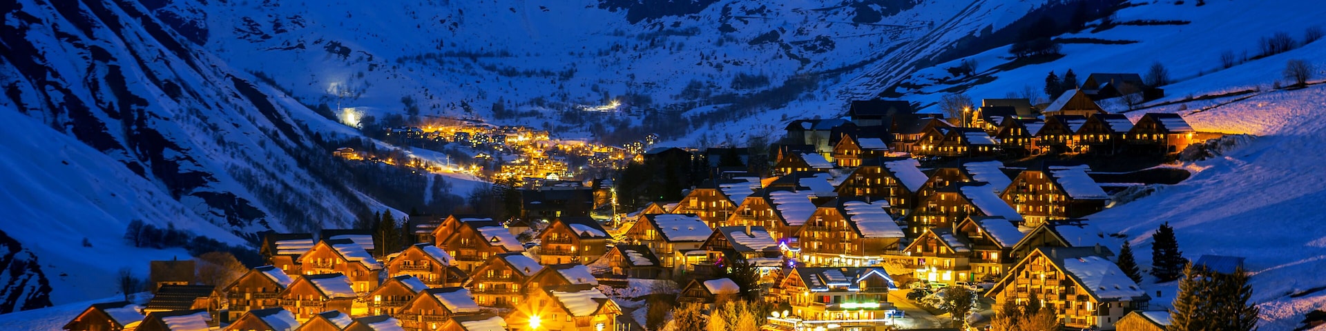 View of Saint Jean d'Arves by night