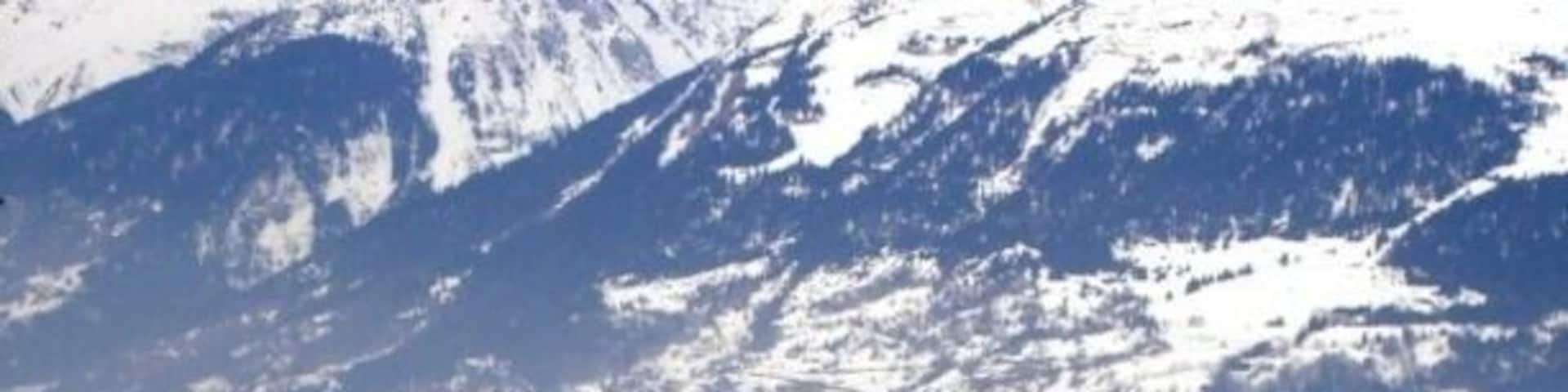 The slopes of Les Arc, narrow round the sides of the mountain but epic views in the #snow