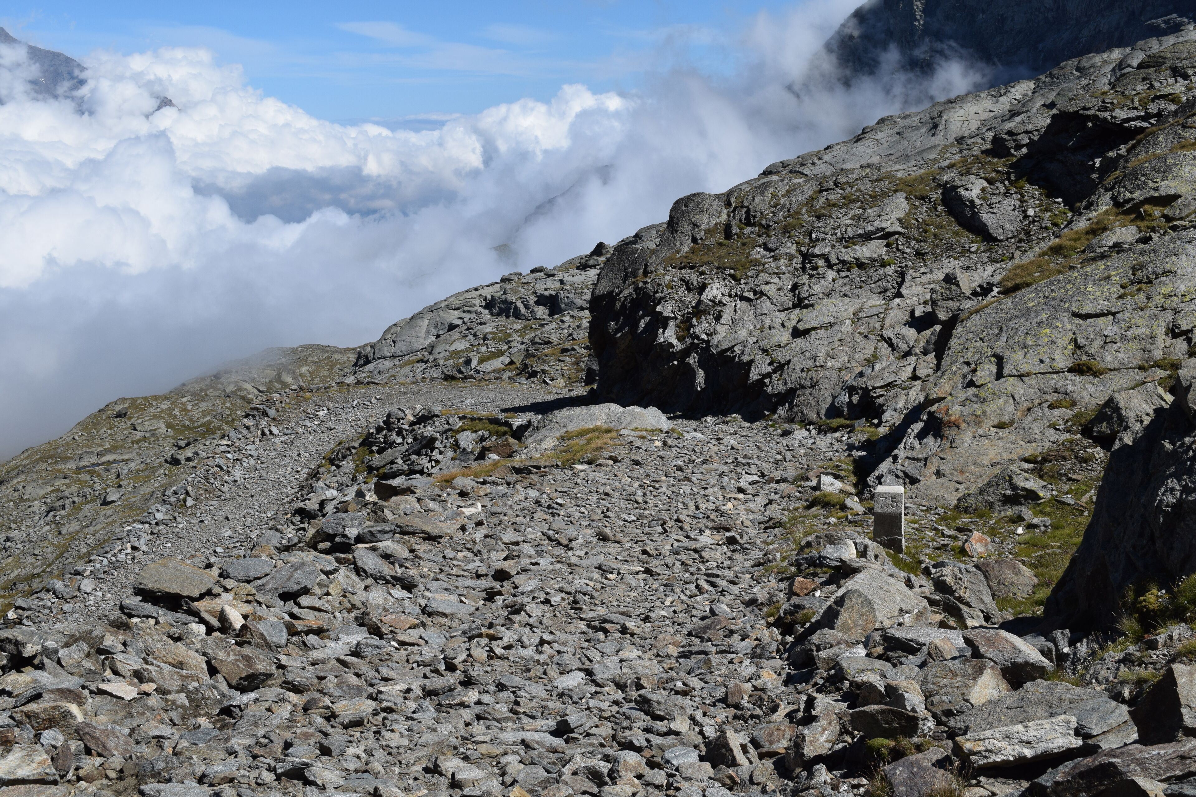 Strada militare Bivio Varisello - Giaset - Malamot; stato al km. 7,5